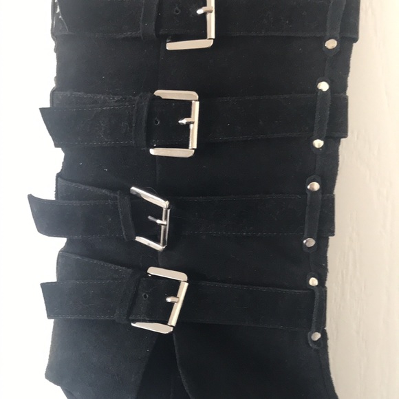 🥾 Wicked Sole Fantastic Black Heeled Boots BF15 - Picture 4 of 4